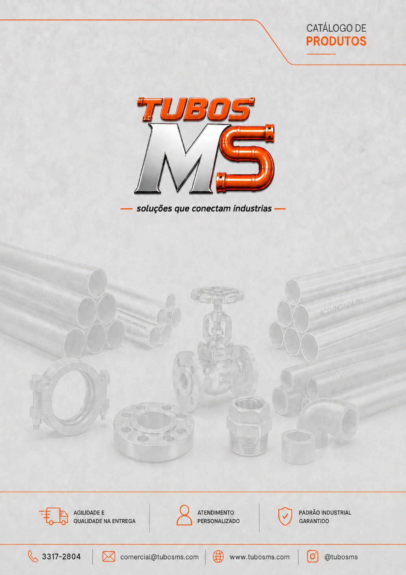 Capa do catálogo Tubos MS